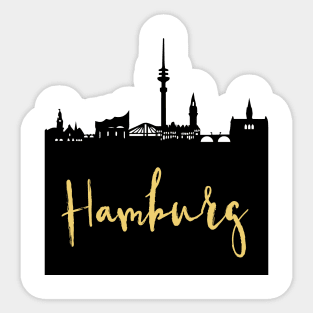 HAMBURG GERMANY DESIGNER SILHOUETTE SKYLINE ART Sticker